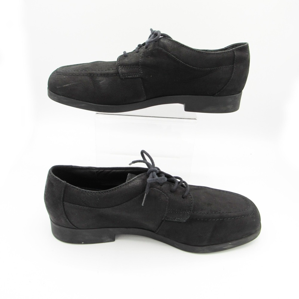 Rockport Lace-Up Oxford Black Suede Leather Brazil Size 7W
